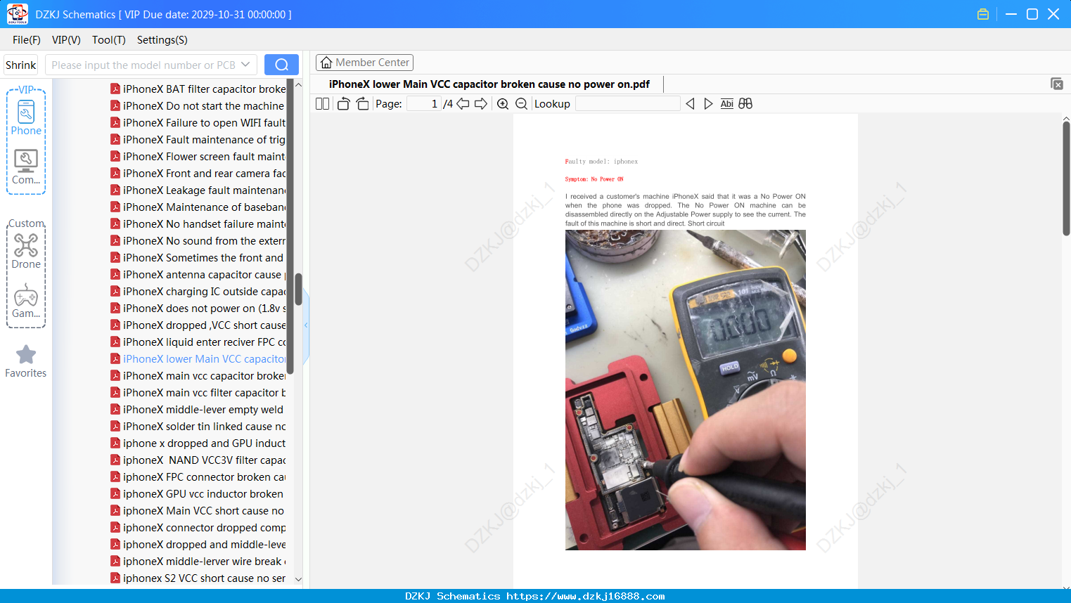 IPhoneX Lower Main VCC Capacitor Broken Cause No Power On
